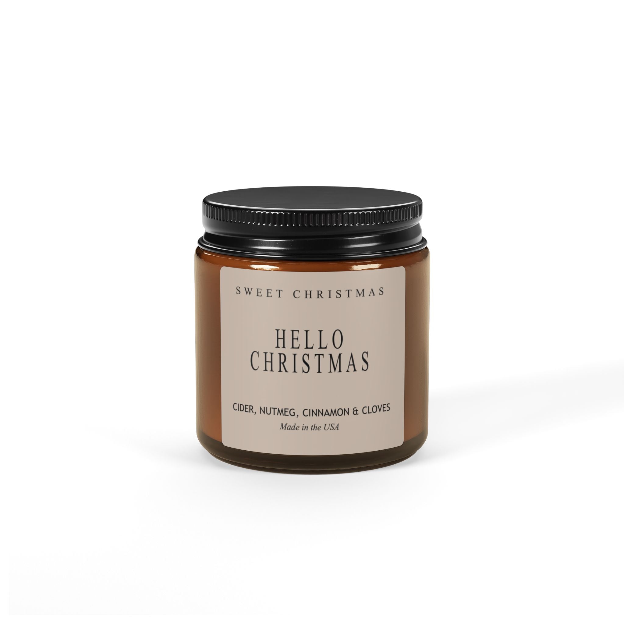 Sweet Christmas Decor Hello Christmas Soy Candles - Christmas Home Décor, Soy Candles for Home with 40 Hours Burn Time